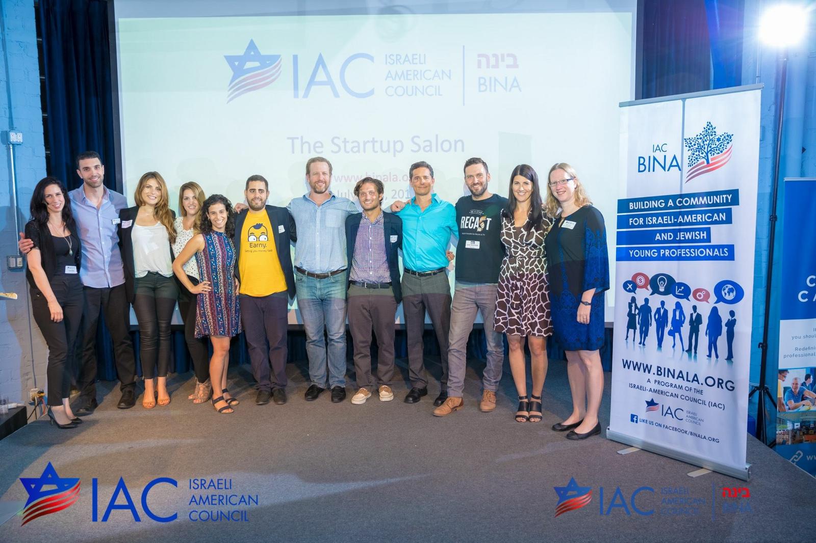 Liran Jakob Rosenfeld with fellow participants at the IAC Startup Salon