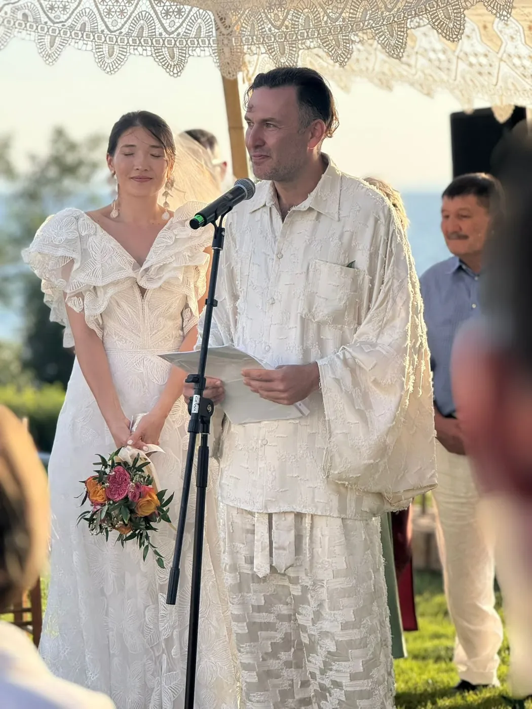 Liran Jakob Rosenfeld and Laura on their wedding day