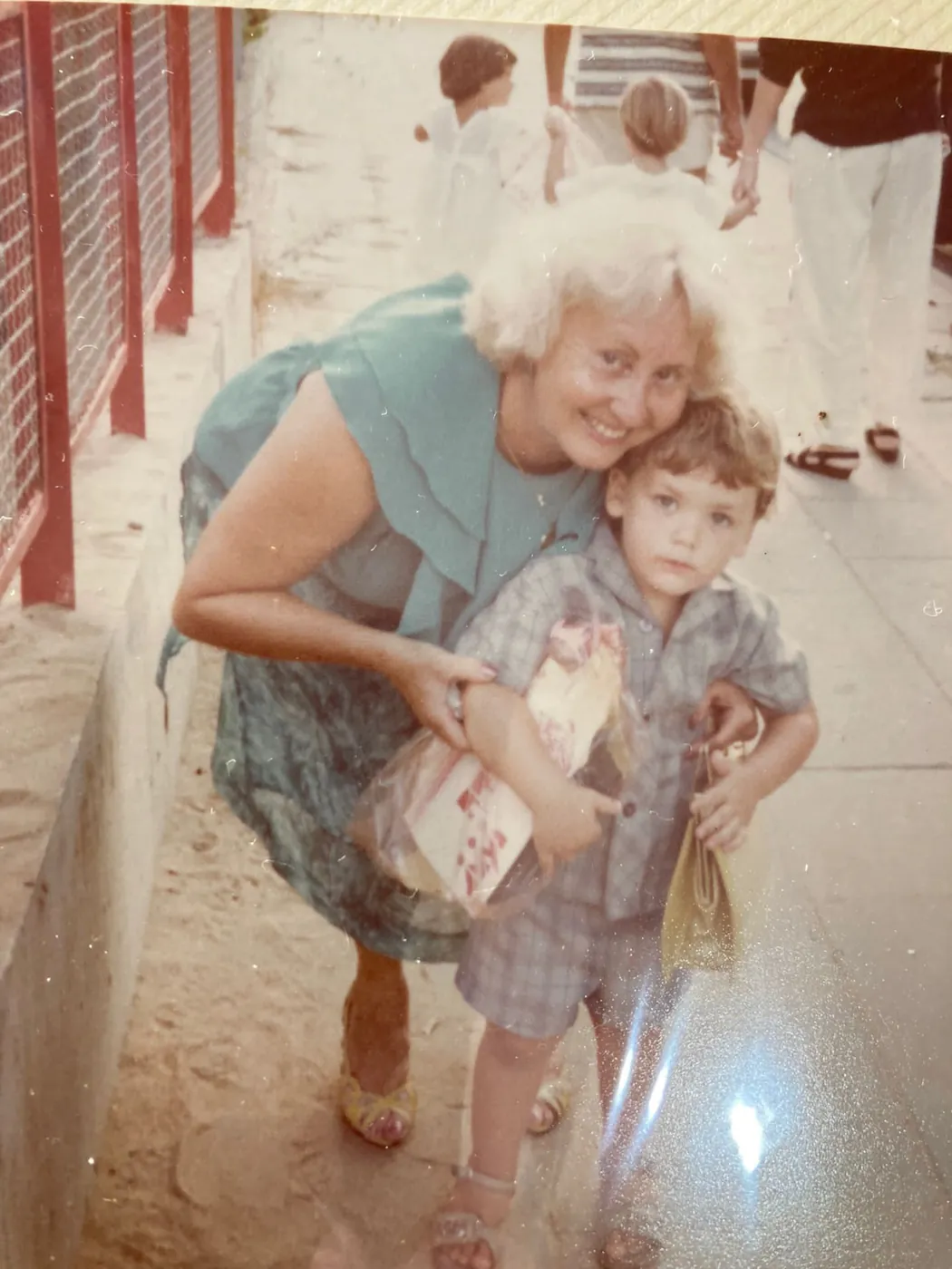 Liran Jakob Rosenfeld as a child with his grandmother, Esther Rosenfeld